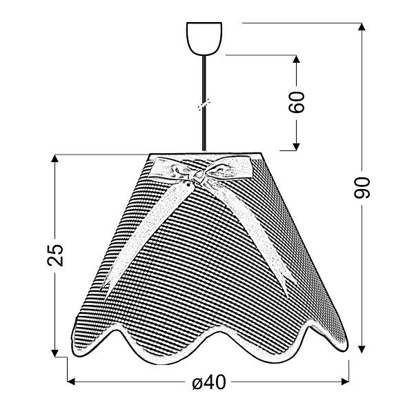 Lola Lampa Wisząca 1X60W E27 Niebieski Candellux