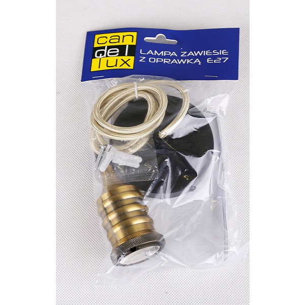 Zawiesie Metalowe Rl-Lpp060A 1X60W E27 Czarny/Patyna Candellux