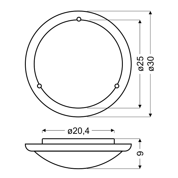 Bamboo Lampa Sufitowa Plafon 30 Drewno Standard 1X60 W E27 Sosna Candellux