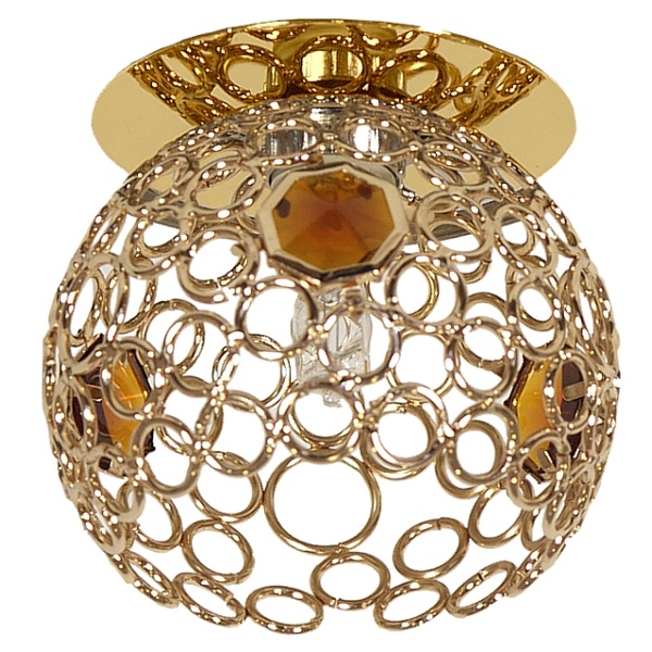 Sk-74 G/Am G9 Złoty Opr. Strop. Dekoracyjna 1X40W G9 Kryszt. Bursztynowy Candellux