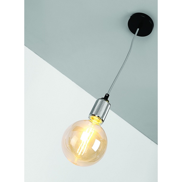 Zawiesie Metalowe Rl-Lpp060C 1X60W E27 Czarny/Chrom Candellux