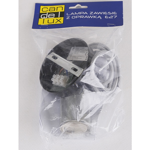 Zawiesie Metalowe Rl-Lpp060C 1X60W E27 Czarny/Chrom Candellux