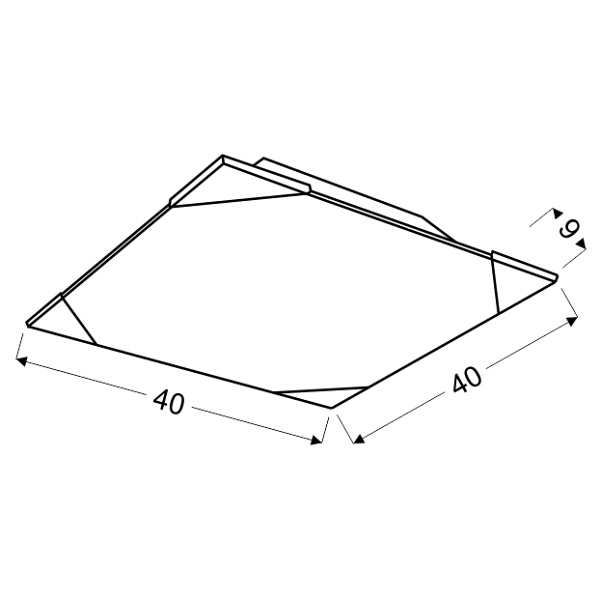 Cedra Lampa Sufitowa Plafon 40X40 3X60W E27 Candellux