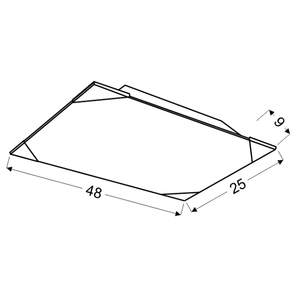 Cedra Lampa Sufitowa Plafon 25X48 2X60W E27 Candellux
