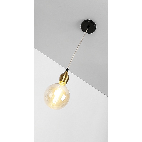 Zawiesie Metalowe Rl-Lpp060B 1X60W E27 Złoty Candellux