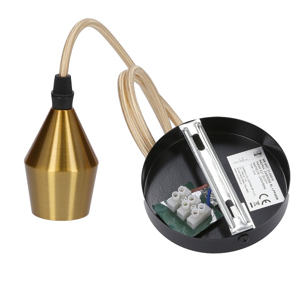 Zawiesie Metalowe Rl-Lpp060B 1X60W E27 Złoty Candellux