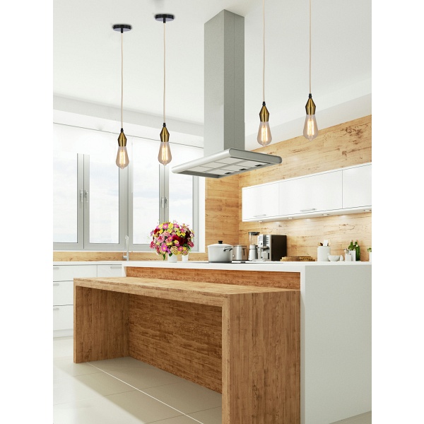 Zawiesie Metalowe Rl-Lpp060B 1X60W E27 Złoty Candellux