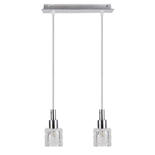 Rubik Zwis 2X40 G9 Chrom+Kryształ Candellux