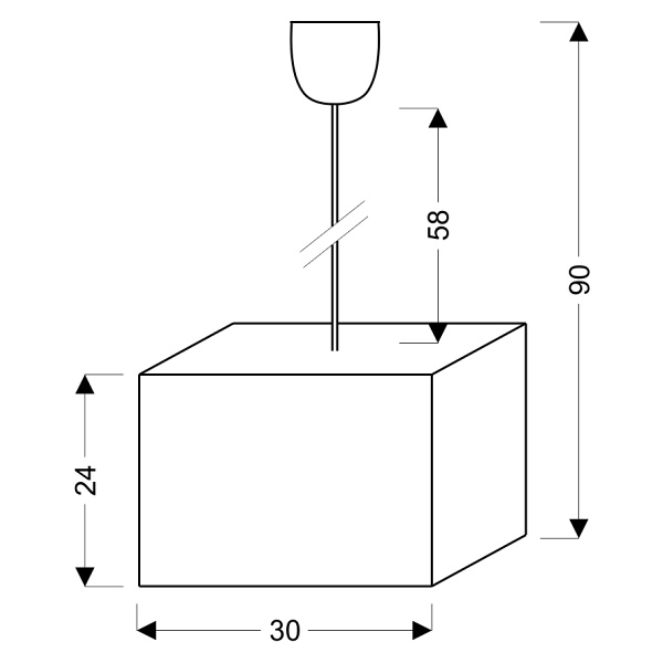 Basic Lampa Wisząca 30 1X60W E27 Brązowy Candellux