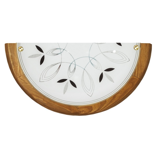 Rustica Lampa Sufitowa Plafon 0,5 Drewno Standard 1X60 W E27 Dąb Candellux