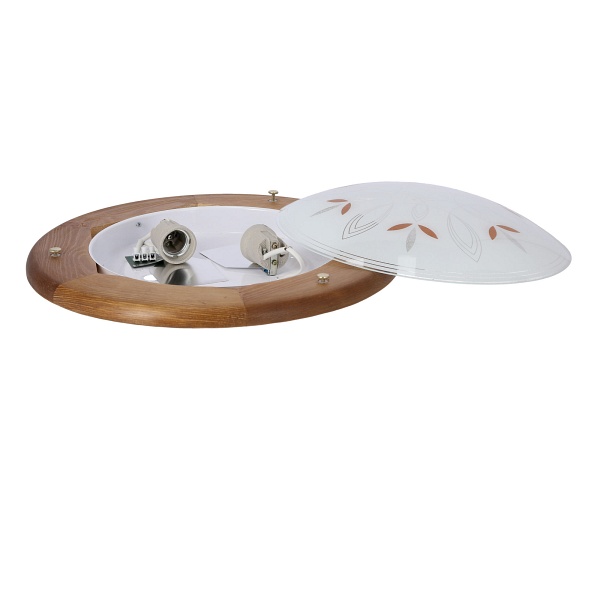 Rustica Lampa Sufitowa Plafon 40 Drewno Standard 1X60 W E27 Dąb Candellux