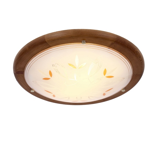 Rustica Lampa Sufitowa Plafon 40 Drewno Standard 1X60 W E27 Dąb Candellux
