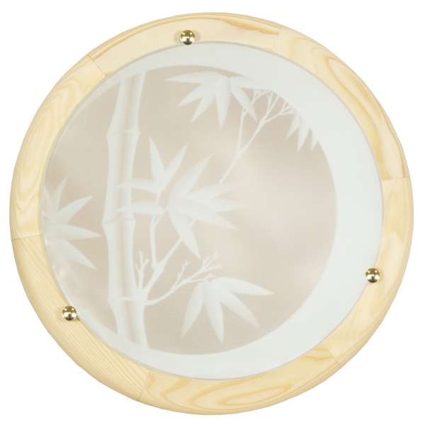 Bamboo Lampa Sufitowa Plafon 40 Drewno Standard 2X60 W E27 Sosna Candellux