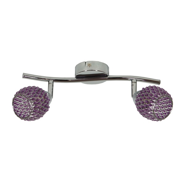 Clear Lampa Sufitowa Listwa 2X40W G9 Fiolet Candellux