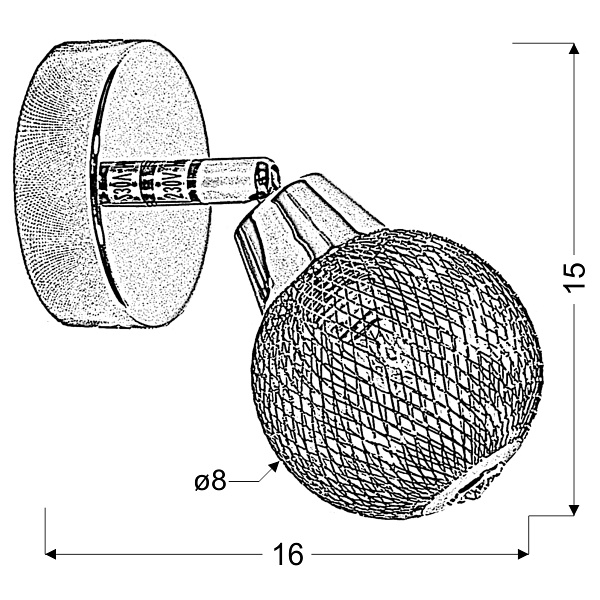 Novel Lampa Kinkiet 1X40W G9 Chrom Candellux