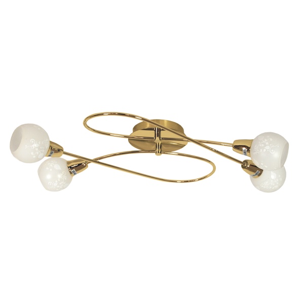 Avila Lampa Sufitowa Plafon 4X40W E14 Mosiądz Candellux