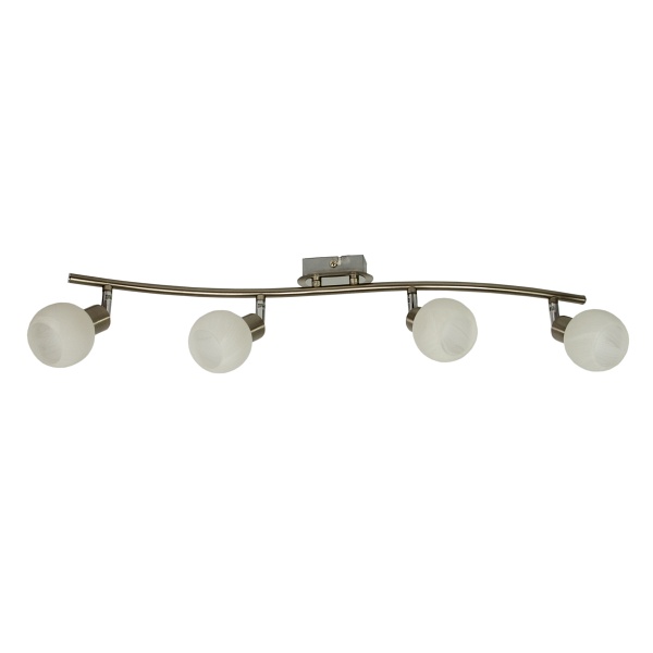 Alabaster Lampa Sufitowa Listwa 4X40W G9 Satyna+Chrom Candellux