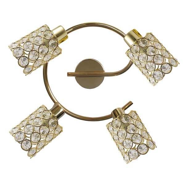 York Lampa Sufitowa Spirala 4X40W G9 Mosiądz Candellux