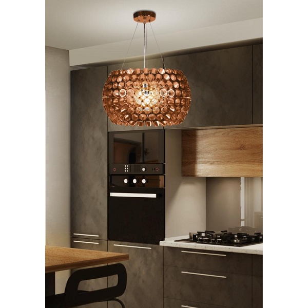 Lampa wisząca Abros 40 miedziana 1x60w - Candellux
