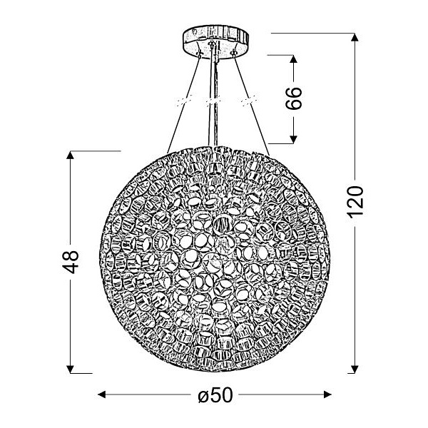 Abros Lampa Wisząca 50 1X60W E27 Miedziany Candellux