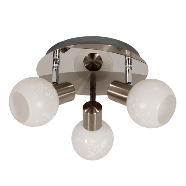 Avila Lampa Sufitowa Plafon 3X40W E14 Satyna Candellux