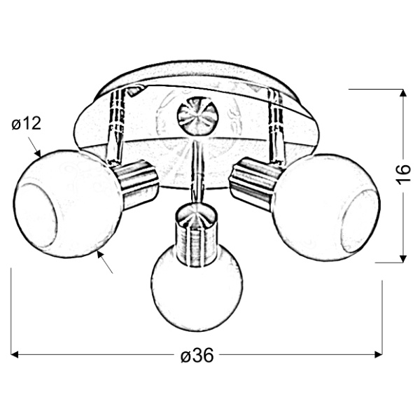 Avila Lampa Sufitowa Plafon 3X40W E14 Satyna Candellux