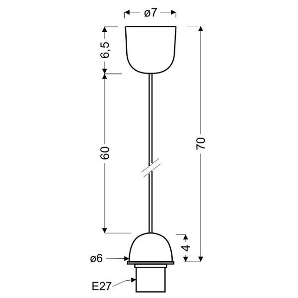 Linka Czarna Z Osłonką 1X60W E27 Candellux
