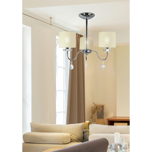 Estera Lampa Wisząca 3X40W E14 Chrom Candellux