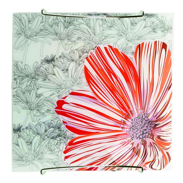 Spring Lampa Sufitowa Plafon 30X30 1X60W E27 Czerwony Candellux