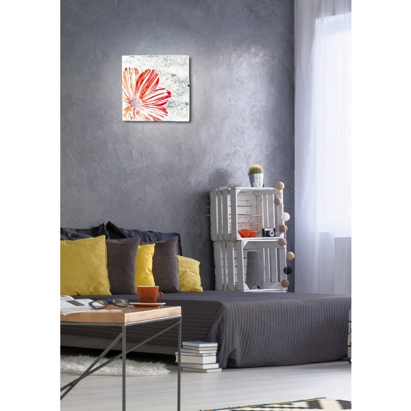 Spring Lampa Sufitowa Plafon 30X30 1X60W E27 Czerwony Candellux