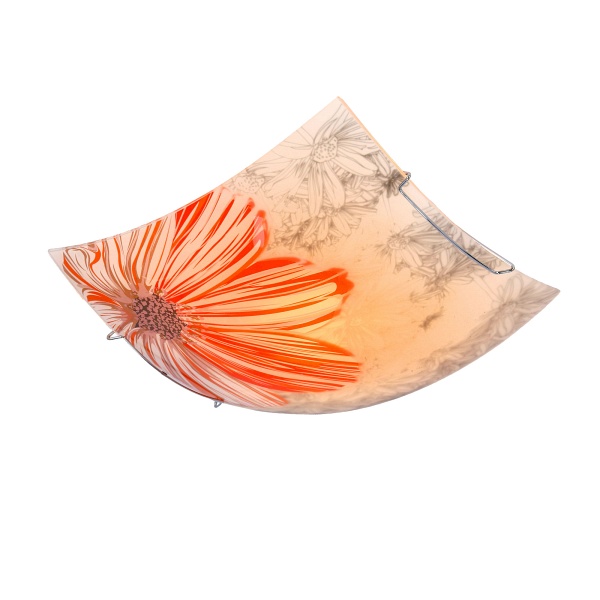 Spring Lampa Sufitowa Plafon 30X30 1X60W E27 Czerwony Candellux