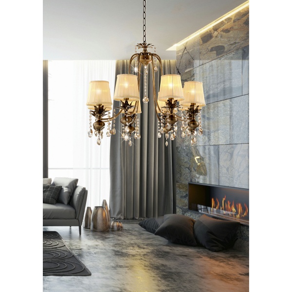 Adonis Lampa Wisząca 8X40W E14 Patyna Candellux