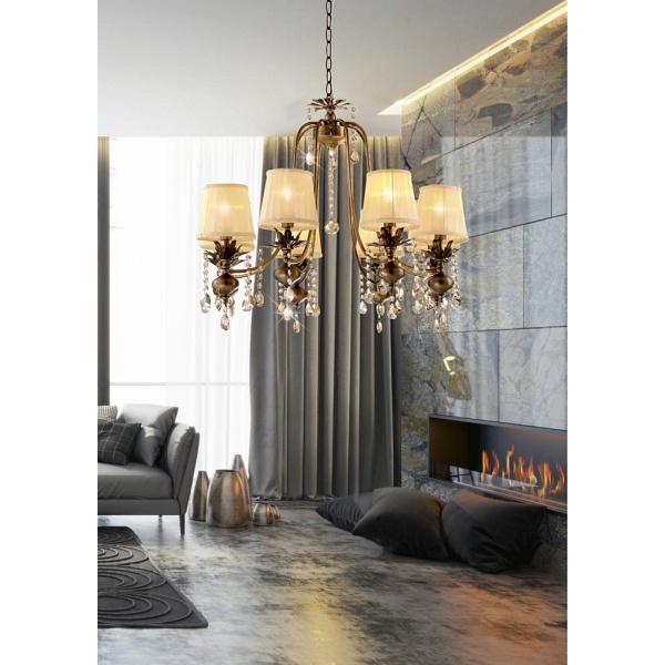 Adonis Lampa Wisząca 8X40W E14 Patyna Candellux