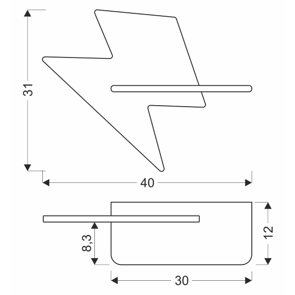 Lightning Lampa Kinkiet 4W Led 4000K Iq Kids Z Przewodem Złoty Candellux