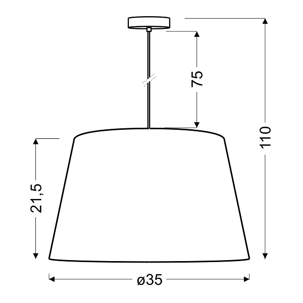 Lampa Kaszmir Zwis 35 1X60 E27 Brązowy Candellux