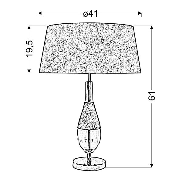 Eco 1 Stożek Lampa Gabinetowa 41X61 1X60W E27 Candellux