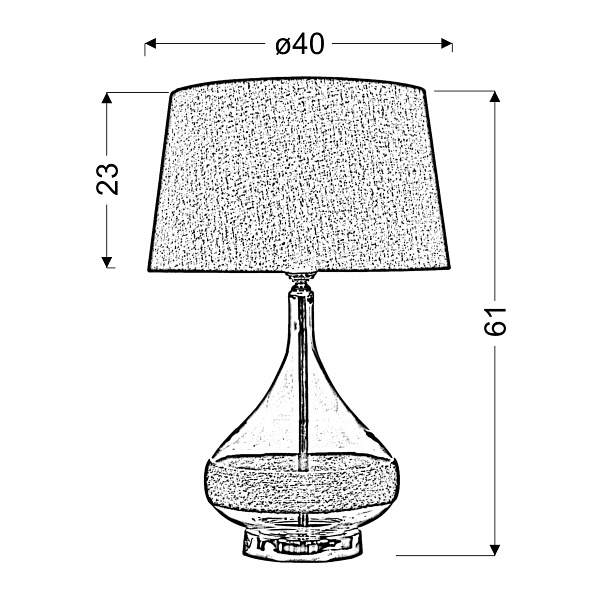 Eco 2 Stożek Lampa Gabinetowa 40X62 1X60W E27 Candellux