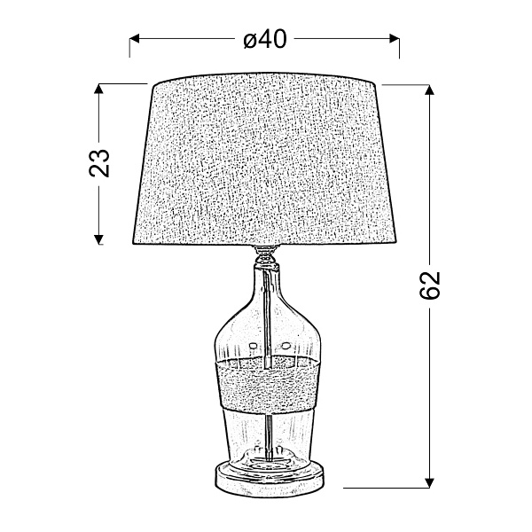 Eco 3 Lampa Gabinetowa 40X62 1X60W E27 Candellux