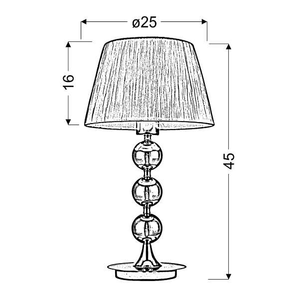 Clara Lampa 1X60W E27 Chrom / Biały Candellux