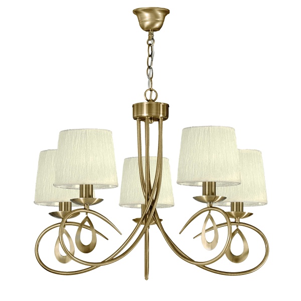 Arnika Lampa Wisząca 5X40W E14 Patyna / Krem Candellux