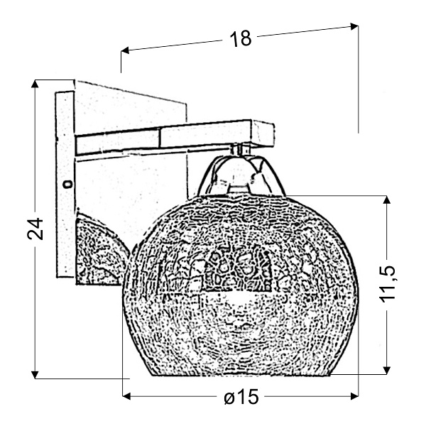 Cromina Lampa Kinkiet 1X60W E27 Chrom Candellux