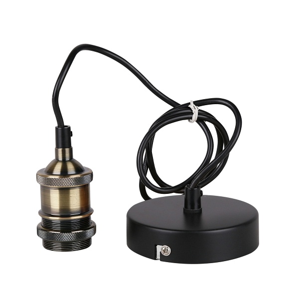 Zawiesie Do Zwisu Tila 1X60W E27 Czarny + Miedziana Patyna Candellux