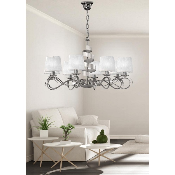 Denis Lampa Wisząca 8X40W E14 Chrom Candellux