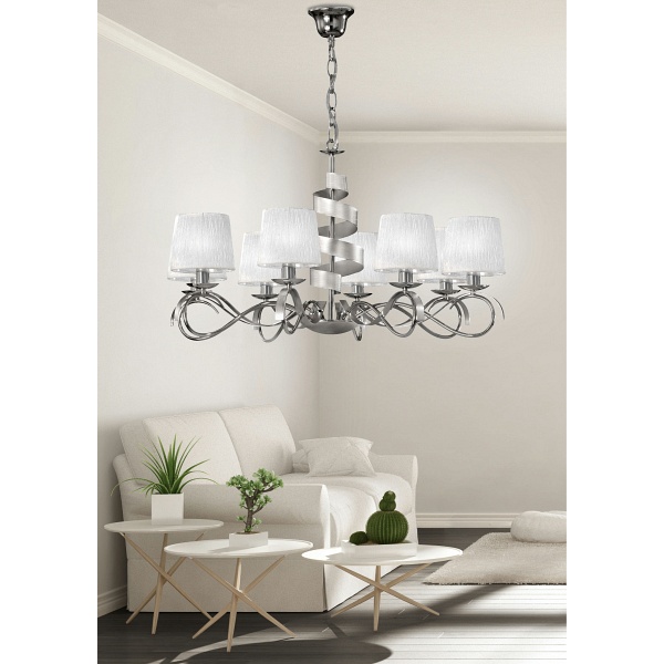 Denis Lampa Wisząca 8X40W E14 Chrom Candellux