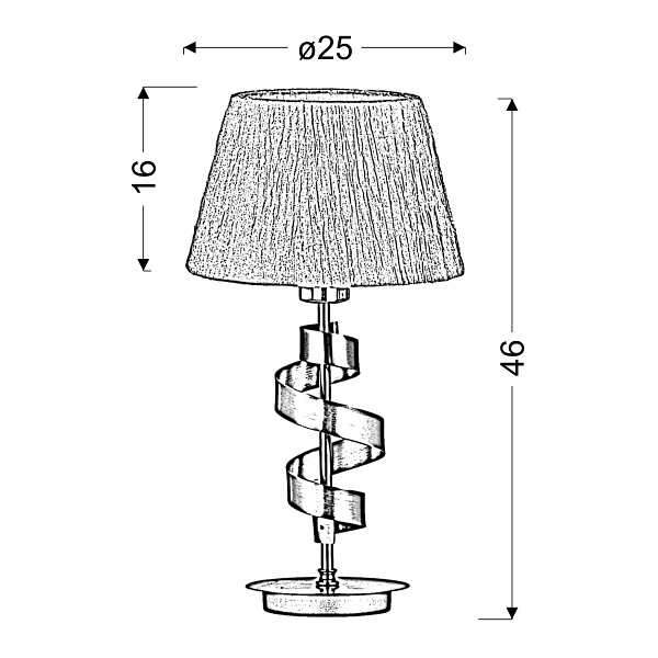 Denis Lampa Gabinetowa 1X60W E27 Chrom Candellux