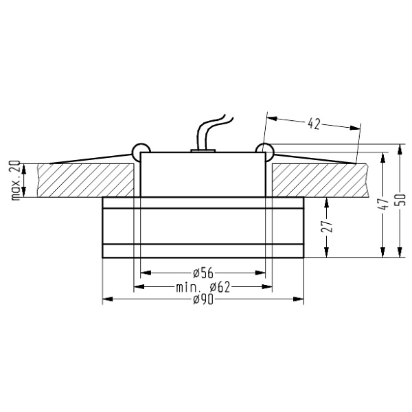 Sa-05 Sns Mr16 1X50W Satyna Opr. Strop. Stała Okrągła Candellux