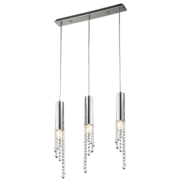 Duero Lampa Wisząca 3X3W Led Gu10 Chrom Candellux