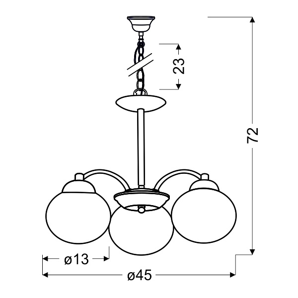 Tobago Lampa Wisząca 3X60W E27 Satyna Candellux
