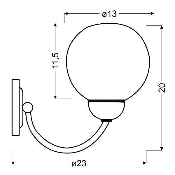 Tobago Lampa Kinkiet 1X60W E27 Satyna Candellux