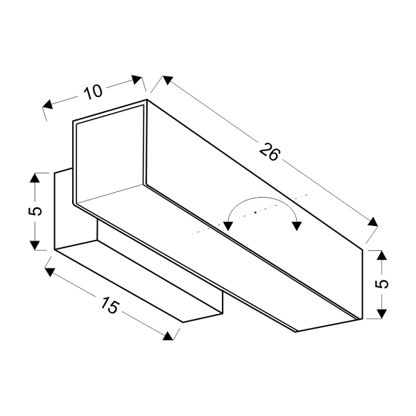 Lander Lampa Kinkiet 10W Led Biały Candellux